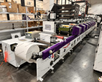 Volledig servo-aangedreven 8-kleuren rol-tot-rol sticker- en etiketdrukmachine voor aluminiumfolie papier, bloemblaadjes-type