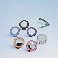 Luxe glitter make-up spiegel magnetische mobiele telefoonhouder draaibare vinger ring telefoonstandaard grip
