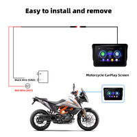 TIYPEOR M3C Navigateur Moto Écran Tactile 5 Pouces IP67 WiFi CarPlay Android Auto GPS Google Play avec Support à Démontage Rapide