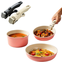 Ustensiles de cuisine de camping en plastique modernes avec poignée amovible résistante à la chaleur, poignée universelle détachable, casserole à lait, poêle à frire