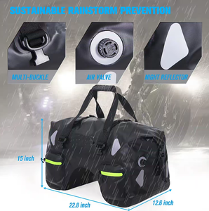Sac de selle latéral pour moto personnalisé de 30 L, imperméable, sac de selle arrière, sac de voyage, barre anti-choc pour moto - Product Image 4