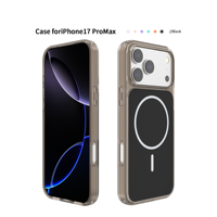 Coque de téléphone en acrylique colorée pour iPhone 17 Pro Max, compatible avec iPhone 18, protection magnétique anti-chute, coque transparente