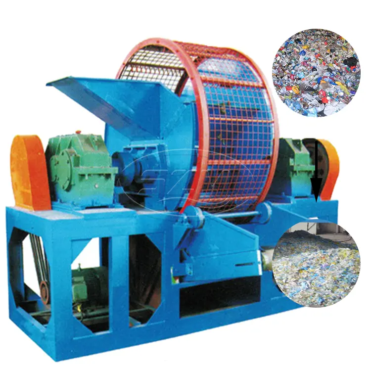 New Professional Old Tyre Used Rubber Car Bicycle Truck Rubber Tyre Rubber Mulch Double Shaft Shredding Recycling Machine Sale