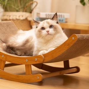 Rascador para gatos 2025 con cama vibratoria, cartón corrugado, madera, resistente a los arañazos, juguete para eliminar la <span class=keywords><strong>caspa</strong></span>, arañazos para gatos - Product Image 2