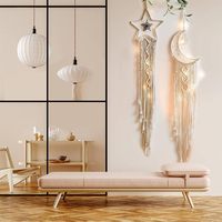 Grand attrape-rêves en coton pour décoration murale de chambre, style bohème, pendentif fait main, ornements suspendus, macramé mural