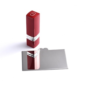 New Style Special Design Silkscreen Metal Dual Side <b>Compact</b> <b>Mirror</b> with PU Pouch - Product Image 6