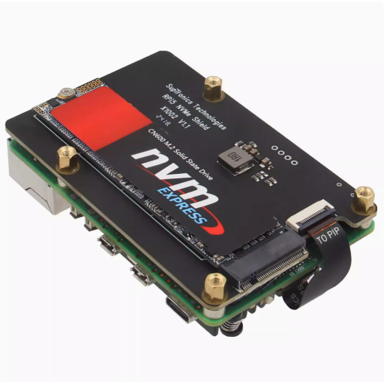 Raspberry Pi 5 PCIe to M2 NVMe SSD Expansion Board X1002 High Speed Adapter Support 2242 2280 SSD With Heat Sink Design for PI5