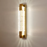 Lampe murale LED en cristal et acier inoxydable de luxe en gros pour salon et couloir, éclairage intérieur moderne