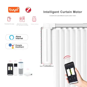 Track-Free Installation Home Automatic Curtain Opener Closer Machine Mobile  Phone Remote Control Wifi Smart Curtain Robot - AliExpress
