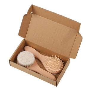 Brosse à cheveux carrée en bambou personnalisée pour enfants, coussin d'air en bambou, brosse à cheveux en bois Mason Pearson - Product Image 3