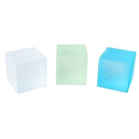 Bloc de présentation en acrylique transparent Artfulcosmos 5x5x3cm, support à bijoux carré poli, écologique et moderne