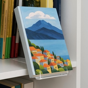 Supports de livres modernes en acrylique transparent, découpe laser de précision, bords lisses, coins arrondis, sans risque de blessure <span class=keywords><strong>pour</strong></span> les adolescents, affichage sécurisé - Product Image 3