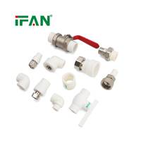 Pipa dan Fitting PPR Standar Tinggi IFAN, Elbow Socket Tee 20-110MM, Material Plumbing, Fitting Pipa PPR dan Mesin