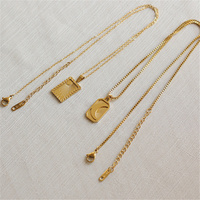 Plaque de lune de soleil de couleur or Hip Hop pour femmes, colliers pendentifs cadeaux en acier inoxydable, vendeurs de bijoux imperméables 2023