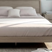 121206 Quanu lit de grain de bois foncé confortable nouveaux lits en bois de style chinois lits en bois design moderne