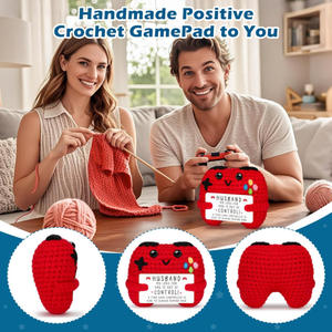 PS5ゲームパッドかぎ針編み人形ゲームライフ夫ギフトプラスチック素材カスタマイズ可能コントローラ - Product Image 3