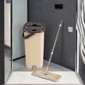 Serpillère plate en microfibre durable personnalisée en usine 2022 avec manche en acier et seau de lavage magique, design moderne, essorage mains libres pour usage domestique - Product Image 3