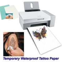 Kertas Stiker Tato A4 Ramah Lingkungan yang Dapat Dicetak dengan Inkjet, Tahan Air, untuk Desain Nama, Logo, dan Gambar