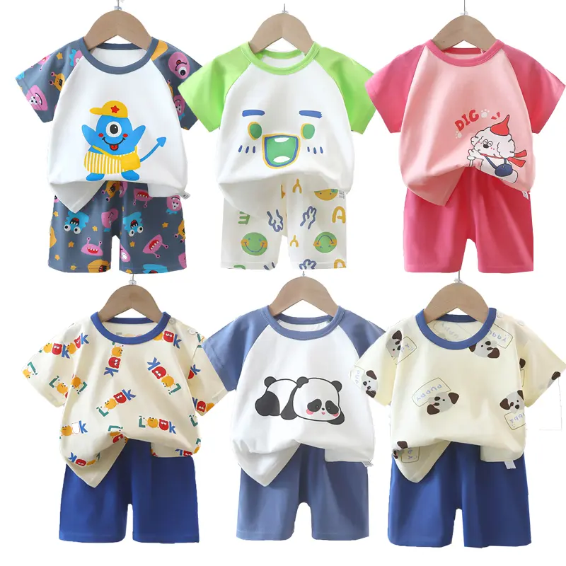 RTS-conjuntos de ropa para bebé, Camiseta de algodón y pantalones cortos para niño, ropa interior cómoda para niño