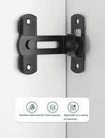 Lot de 2 loquets de porte en bois pour extérieur, loquet rabattable à 90 degrés en acier inoxydable pour portes coulissantes
