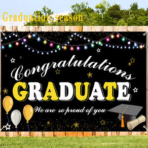 Toile de fond photo personnalisée en stock pour la saison des diplômes 2025, mur de fleurs décoratif suspendu pour les événements festifs, fabriqué en Chine - Product Image 2