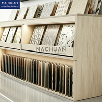 Étagère d'exposition de carreaux modulaires personnalisable, unité murale avec éclairage LED pour salle d'exposition de carreaux et magasin de matériaux de construction