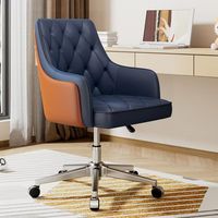 Chaise de bureau pivotante réglable en hauteur, chaise de bureau ergonomique avec dossier pour la maison, la chambre, la salle de réunion et l'étude