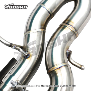 Système d'échappement Catback en acier inoxydable OBM pour <span class=keywords><strong>Mercedes</strong></span>-Benz CLS550 V8 4.7L W218 2010-2016 Boska Racing Direct Exhaust Pipe - Product Image 3