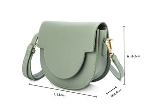 Elegante Bolso Bandolera de Cuero Genuino de Alta Calidad, Color Verde Menta, Bolso de Hombro Funcional para Mujer, Bolso de Viaje - Product Image 6
