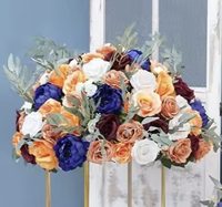 Lila Rosen Schleierkraut Grünpflanzen Bogen Deko Hängende Blumenreihe Hochzeits-Hintergrund-Arrangement Tischdekoration Boden-Blumenkugel