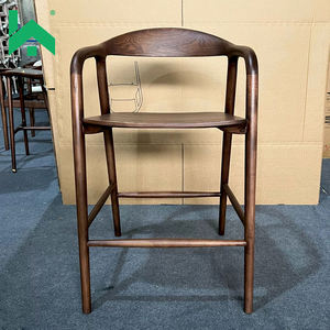 Tabourets <span class=keywords><strong>de</strong></span> <span class=keywords><strong>bar</strong></span> en bois massif modernes, écologiques, durables et légers, couleur noyer, vente en gros à prix réduit - Product Image 1