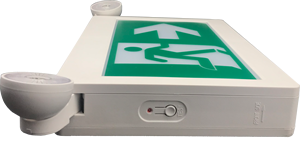 Treo Tường Có Thể Sạc Lại LED Lửa Khẩn Cấp Chạy Người Đàn Ông Thoát Ra Dấu Hiệu Với Hai Đầu Đèn Combo Cho <span class=keywords><strong>Canada</strong></span> - Product Image 4