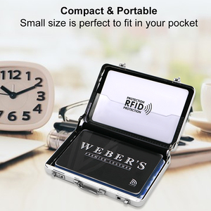 Đồ trang sức trường hợp hình chữ nhật tổ chức nhôm lưu trữ hộp kinh doanh <span class=keywords><strong>ID</strong></span> chủ thẻ tín dụng Mini Vali ngân hàng kim loại thẻ trường hợp hộp - Product Image 6