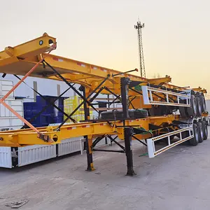 Nhà máy chất lượng cao q345b khung gầm thép Trailer loader 20ft 40ft 45ft container Truck Trailer Skeleton Trailer bán để bán