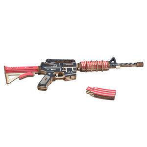 Profesional Xinyue CE certificado EE. UU. Mercados pequeño lote precio de fábrica para educativo DIY asalto Rifle juguete de madera - Product Image 6