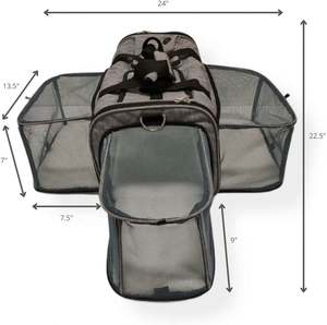 <span class=keywords><strong>Pet</strong></span> Expand able Carrier <span class=keywords><strong>Pet</strong></span> Erweiterbare Reise Camping Outdoor Atmungsaktives Mesh Belüftetes Design Cat Backpack Carrier - Product Image 3