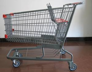 체인 슈퍼마켓 MOQ 100 PCS 용 대형 250L 쇼핑 푸시 카트 - Product Image 4