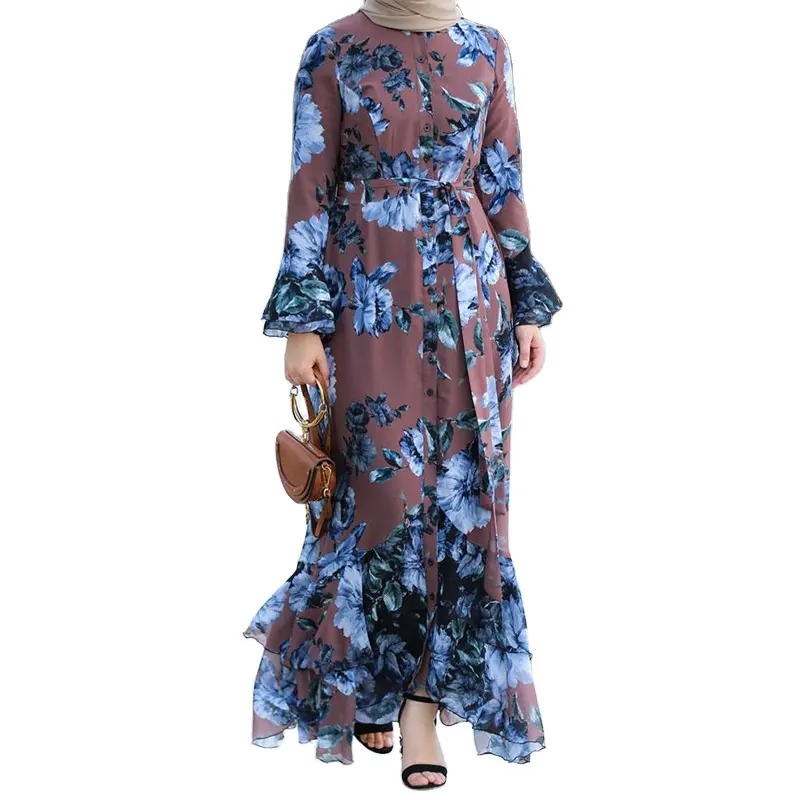 2023 new Modest Dress chiffon maxi long dress Islamic Clothing