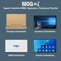 Tableau interactif intelligent LCD 100 pouces Full HD, double système d'exploitation Android Windows, multi-touch, tableau blanc électronique pour l'éducation