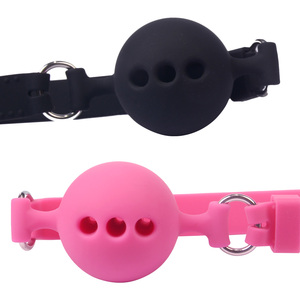 Bavaglio a sfera traspirante in Silicone per restrizioni di schiavitù per adulti gioco sessuale - Product Image 4