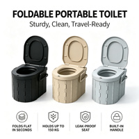 Tente de confidentialité escamotable avec toilettes portables, gel et sacs pour déchets, abri de douche instantané pour le camping, les voyages en voiture et la famille