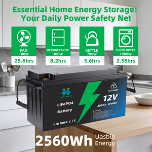 Pin Lithium LiFePO4 12V 200Ah sạc lại được, tương thích với hệ thống <span class=keywords><strong>24V</strong></span> cho xe RV, 6000 chu kỳ, đạt chứng nhận CE/FCC/ROHS, 21kg - Product Image 3