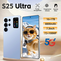 Téléphone Android S25 Ultra 5G, 16 Go de RAM, 1 To de stockage, batterie 8800 mAh, écran AMOLED 7,3 pouces, appareil photo 108 MP, déverrouillage par reconnaissance faciale et empreintes digitales