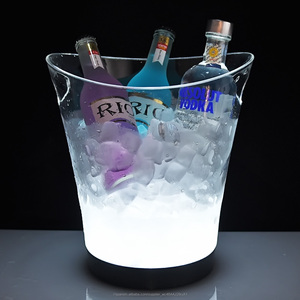 nuevo diseño <span class=keywords><strong>discoteca</strong></span> transparente acrílico plástico botella de cerveza servicio iluminado led cubo de hielo - Product Image 2