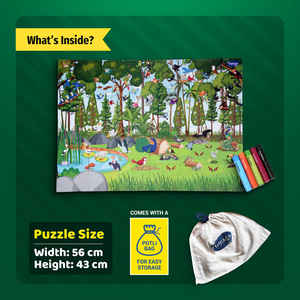 Puzzle d'oiseaux pour enfants, jouet éducatif, jeu de sol en carton pour 2 à 7 ans - Product Image 2