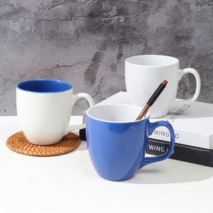 Custom Logo <b>Hot</b> Sale Ceramic Large Capacity Color Glaze Mug Coffee Cup With Handle - Product Image 1