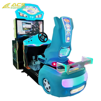 Volant de course ACS Blue Extreme Feeling Raspberry Pi pour machine d'arcade automobile, chaise de jeu pliable en métal avec mouvement japonais