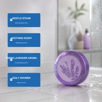 Tablette de douche artisanale à la lavande, apaisante et relaxante, coffret cadeau spa pour la douche, OEM ODM 30g