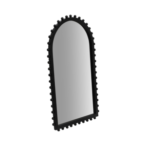 Specchio da parete ad arco con cornice decorativa in stile boho, con cornice in legno, per camera da letto, dormitorio, bagno. - Product Image 1