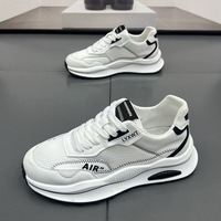 Chaussures Homme 2026 Nouvelle Collection Été Respirantes en Tissu à Lacets Polyvalentes Décontractées Blanches Durables Style Papa en Plastique
